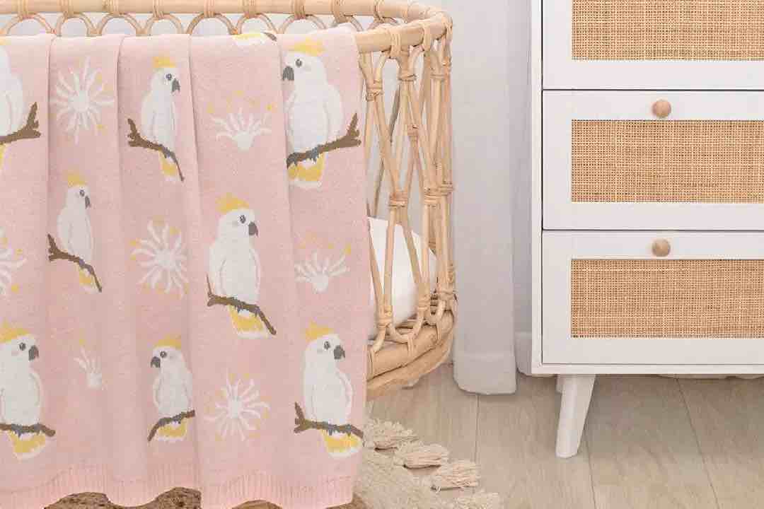 Australiana Baby Blanket - Cockatoo - Wish & Wrap