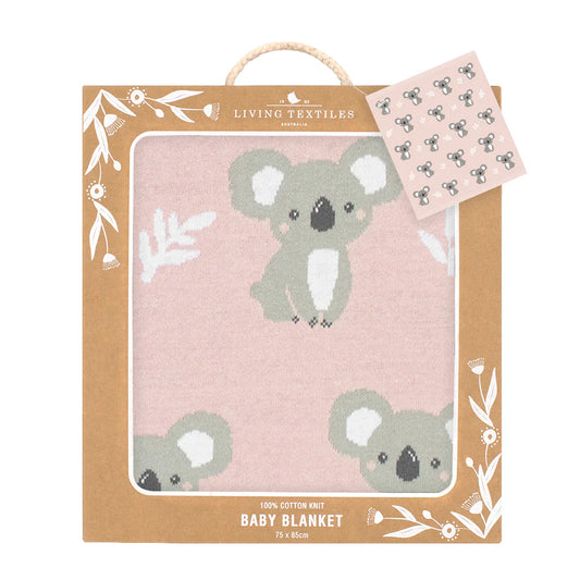 Australiana Baby Blanket - Pink Koala