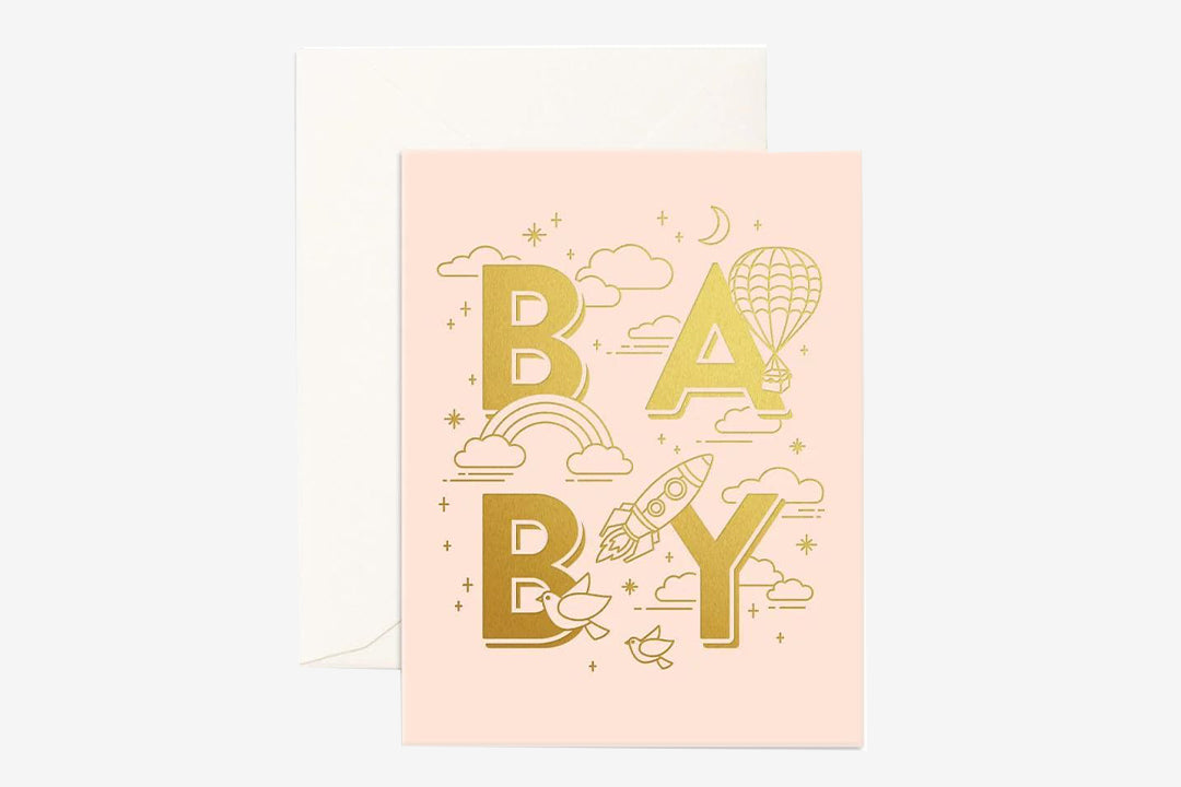 Baby Greeting Card - Cream - Wish & Wrap