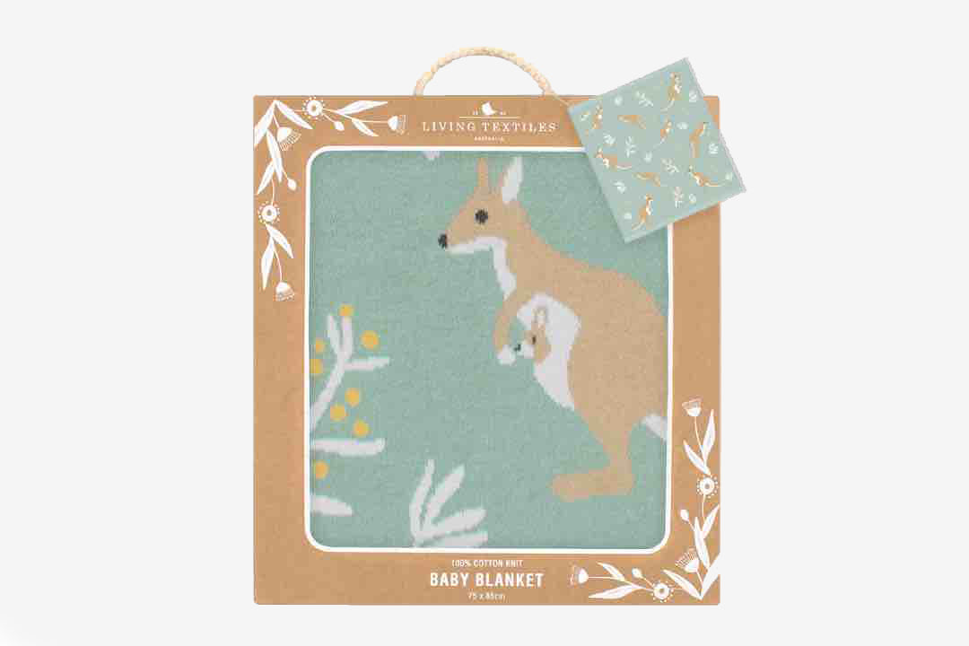 Australiana Baby Blanket - Kangaroo - Wish & Wrap