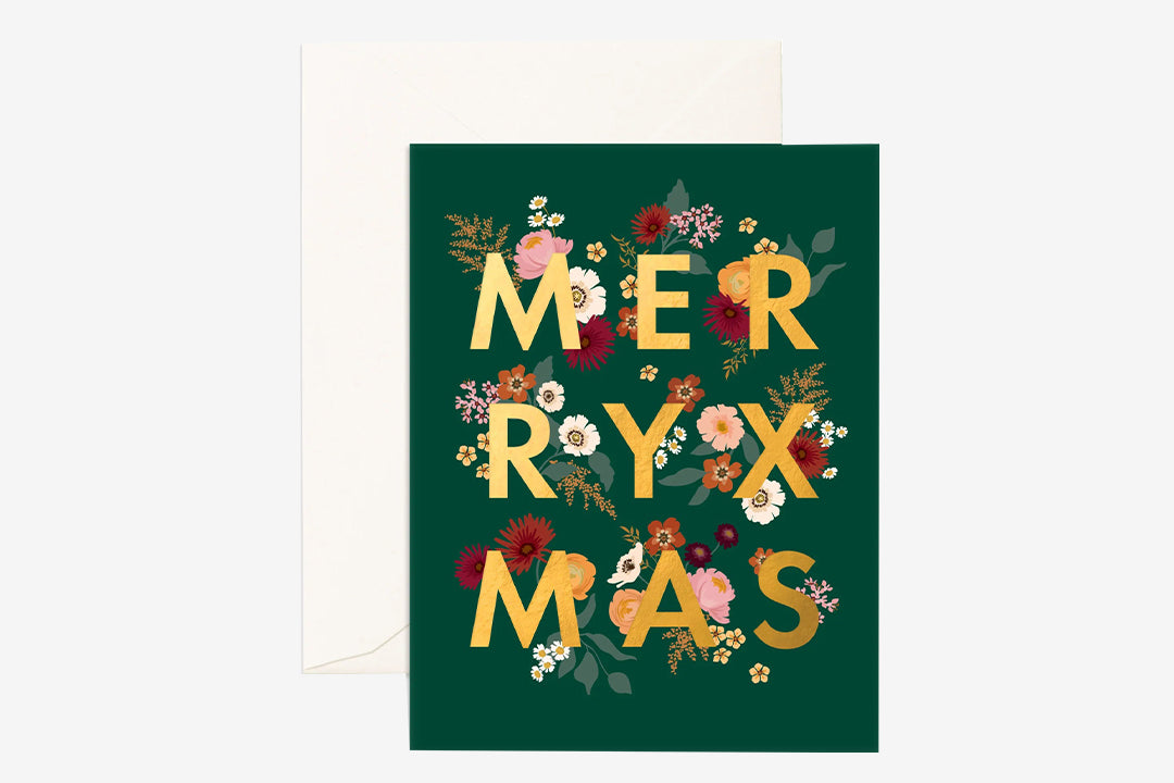 Merry Xmas Botanika Forest Greeting Card - Wish & Wrap