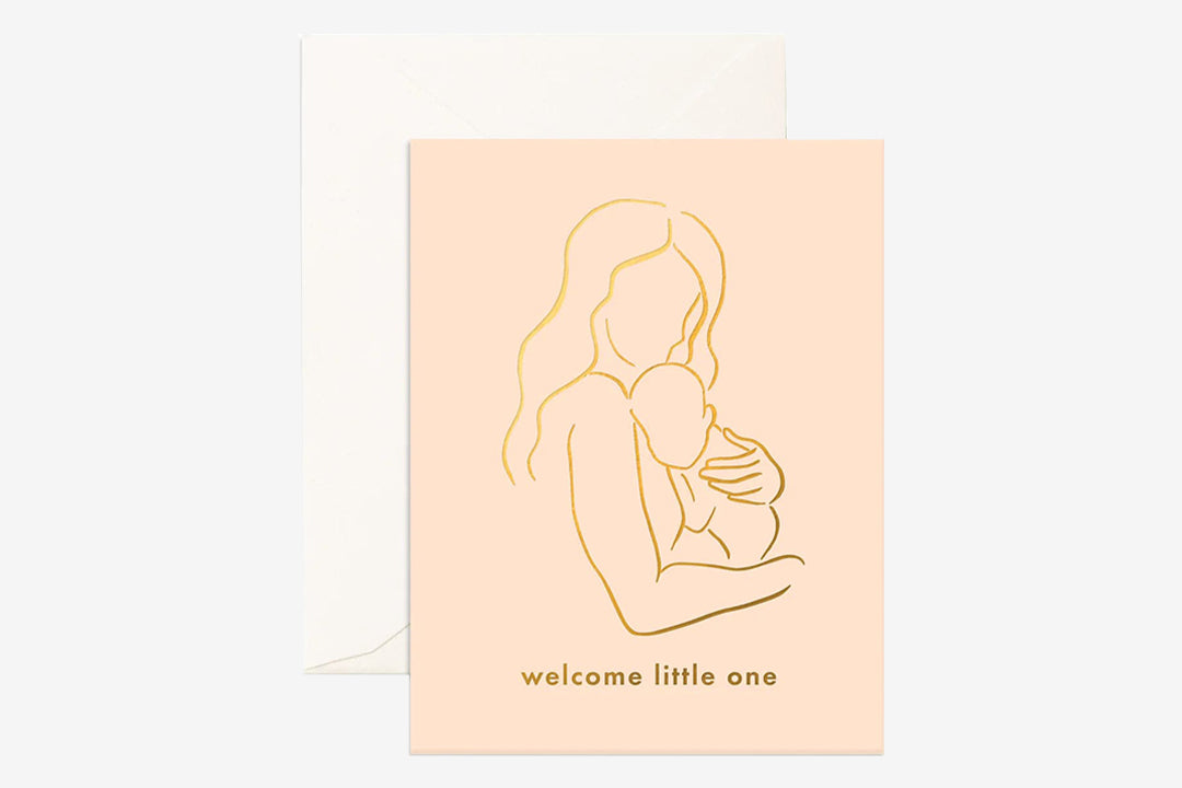 Welcome Little One Mama Greeting Card - Wish & Wrap