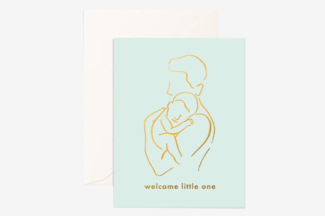 Welcome Little One Papa Greeting Card - Wish & Wrap