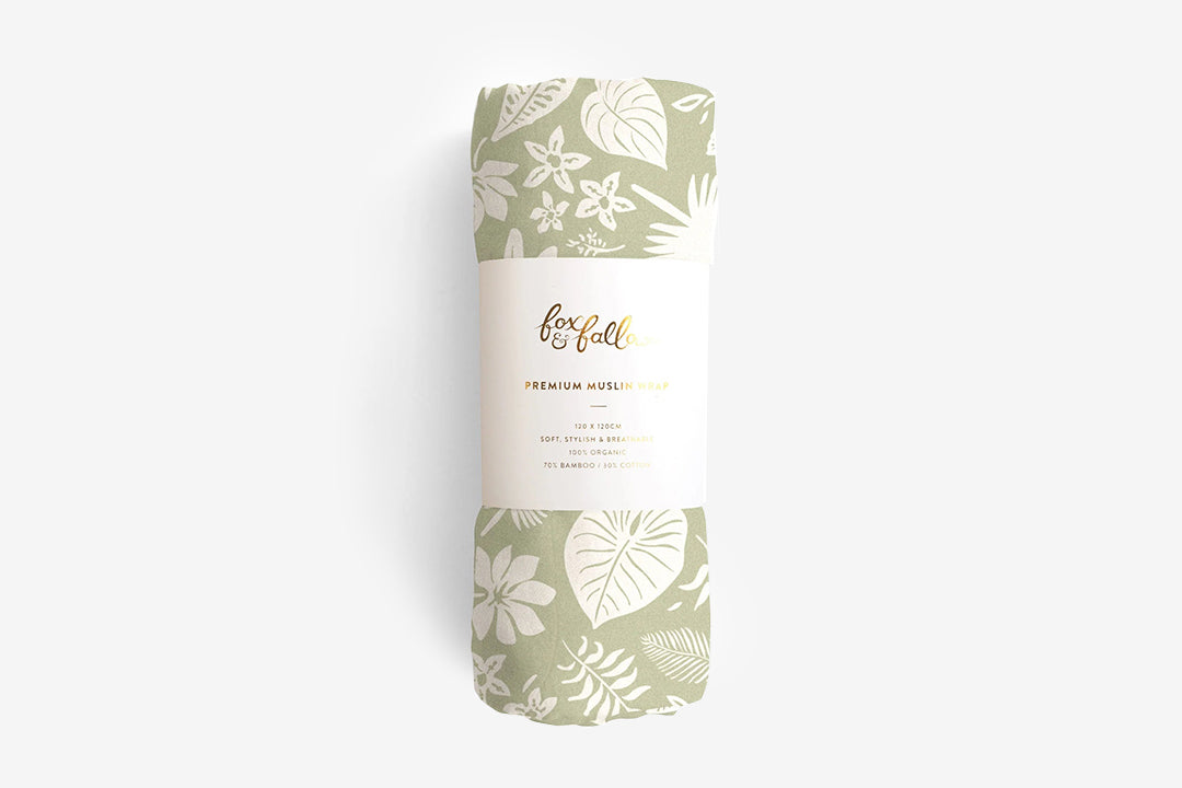 Premium Organic Muslin Wrap - Zanzibar - Wish & Wrap