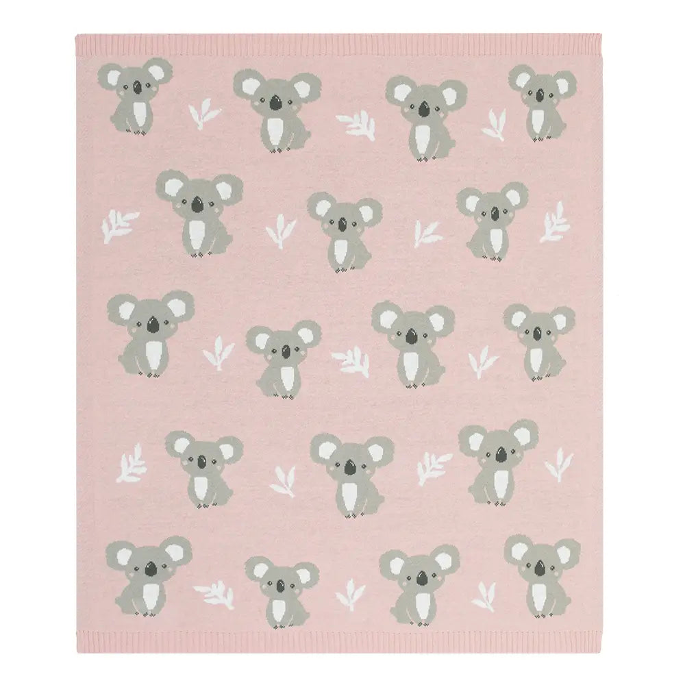 Australiana Baby Blanket - Pink Koala