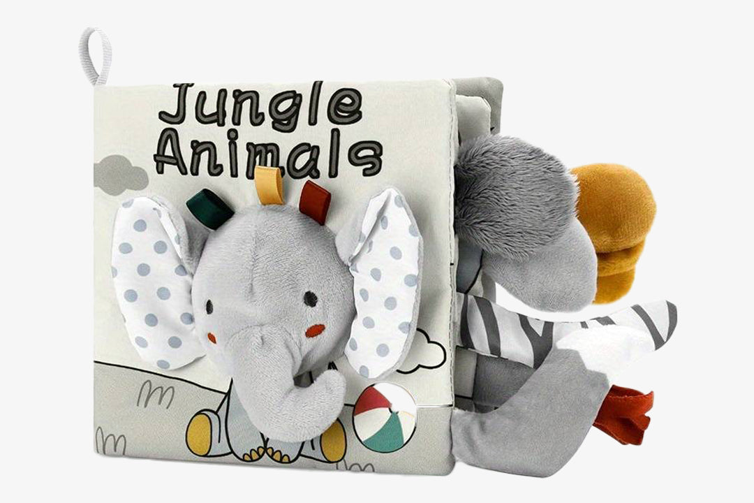 Baby's 1st Sensory Book - Jungle Animals (Grey)