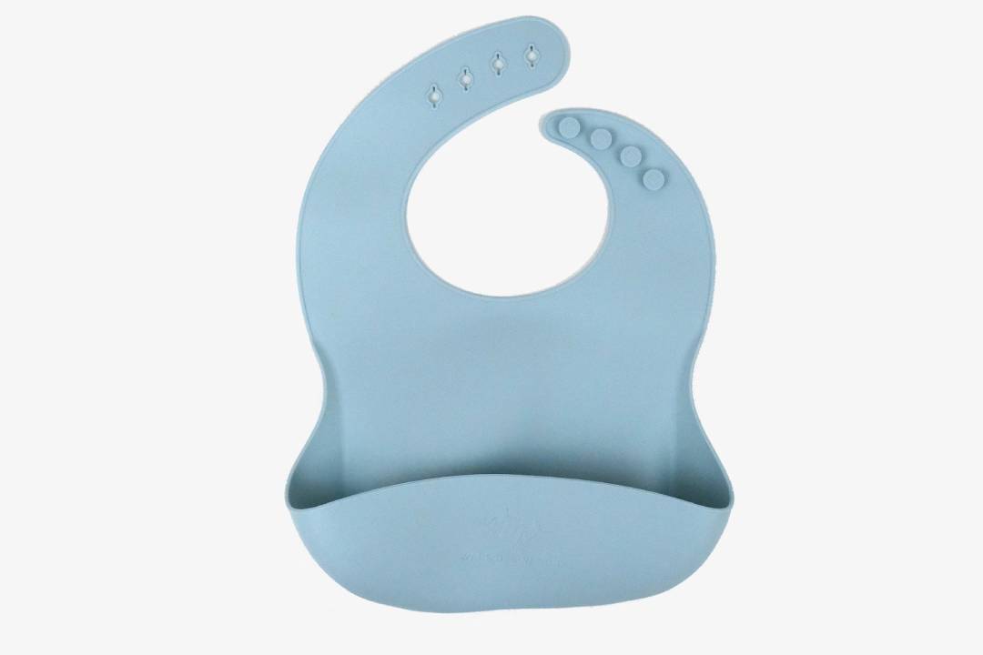 Silicone Baby Bib (Blue) - Wish & Wrap