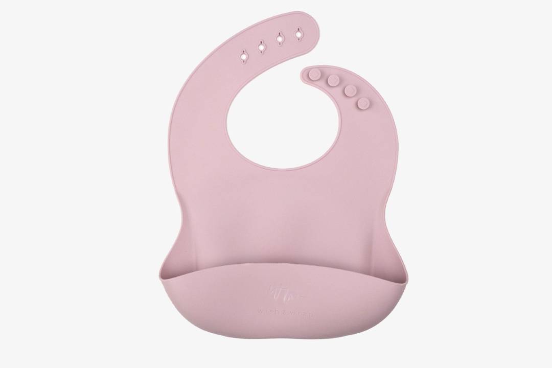 Silicone Baby Bib (Pink) - Wish & Wrap